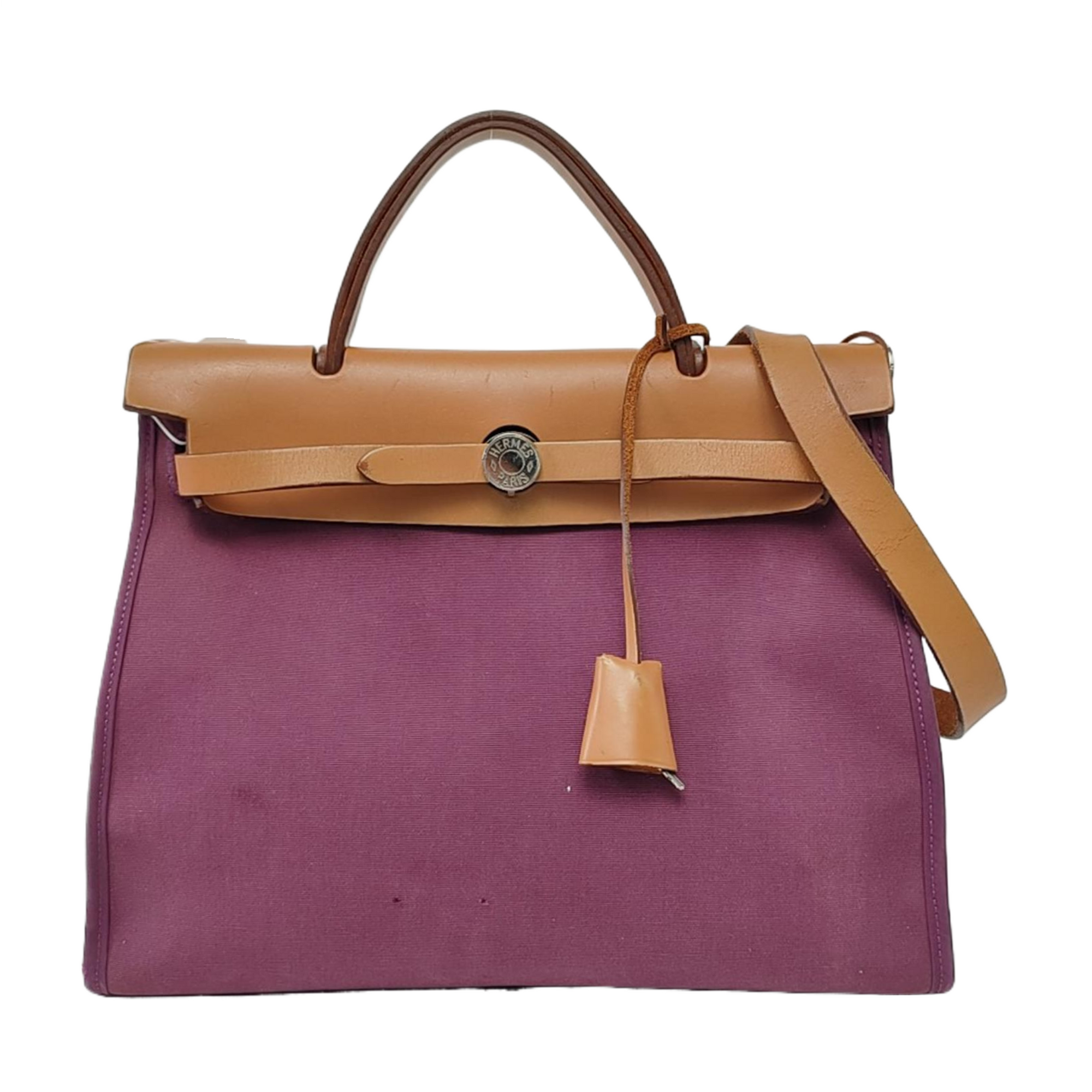 Authenticated pre-owned  Herbag 31 Canvas Purple - Shoulder Bag at Looply