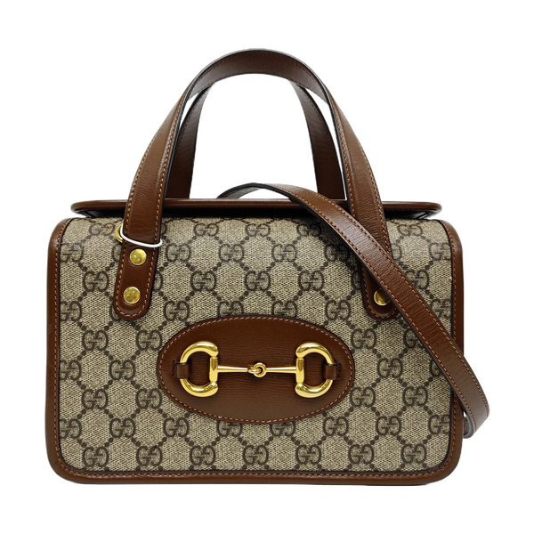 Horsebit 1955 Mini Monogram Coated Canvas Beige