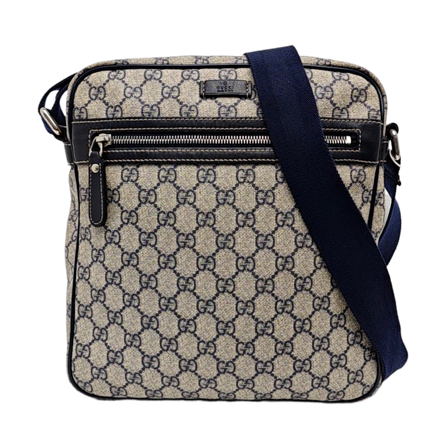 Monogram Coated Canvas Shoulder Bag Blue
