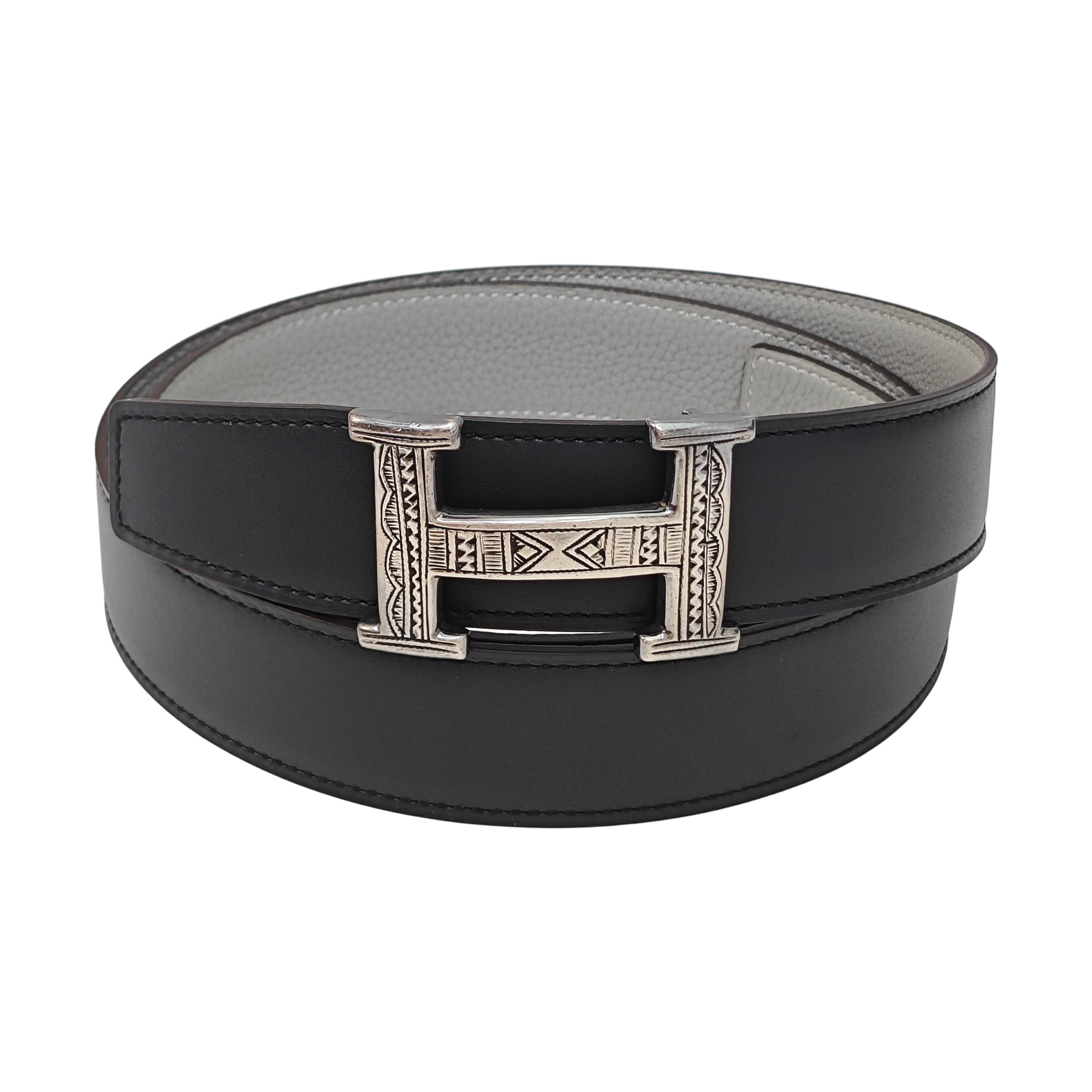 Leather Belt Gray