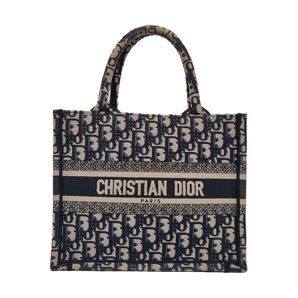 Book Tote Small Oblique Canvas Blue