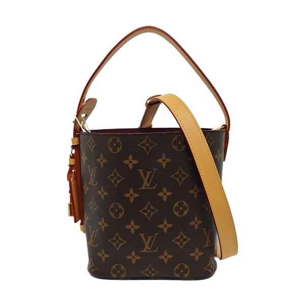 ALL IN BB Monogram Coated Canvas Brown