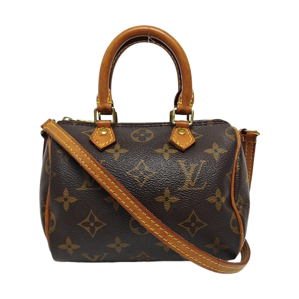 SPEEDY Nano Monogram Coated Canvas Brown
