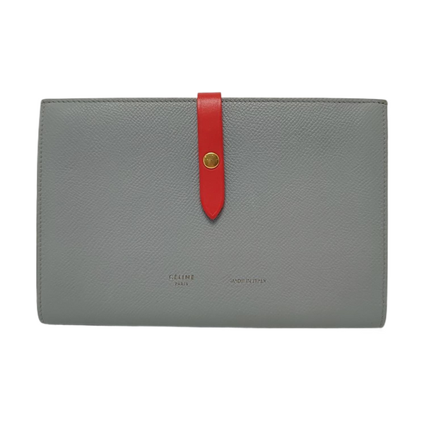 STRAP Large Calfskin Gray Wallet