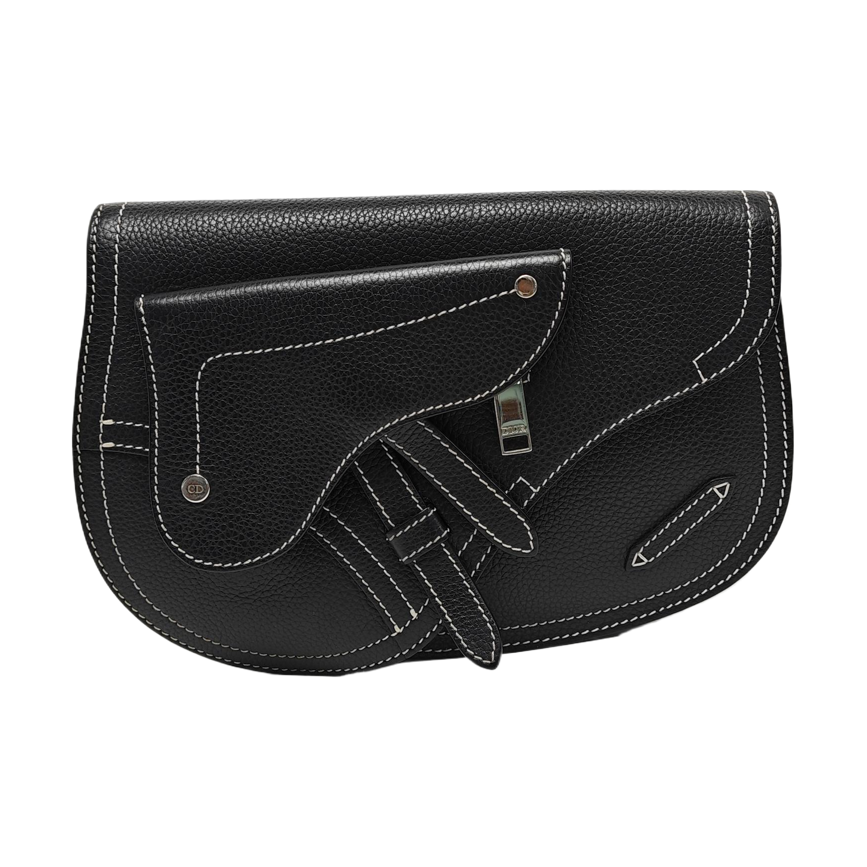 Saddle Medium Calfskin Black