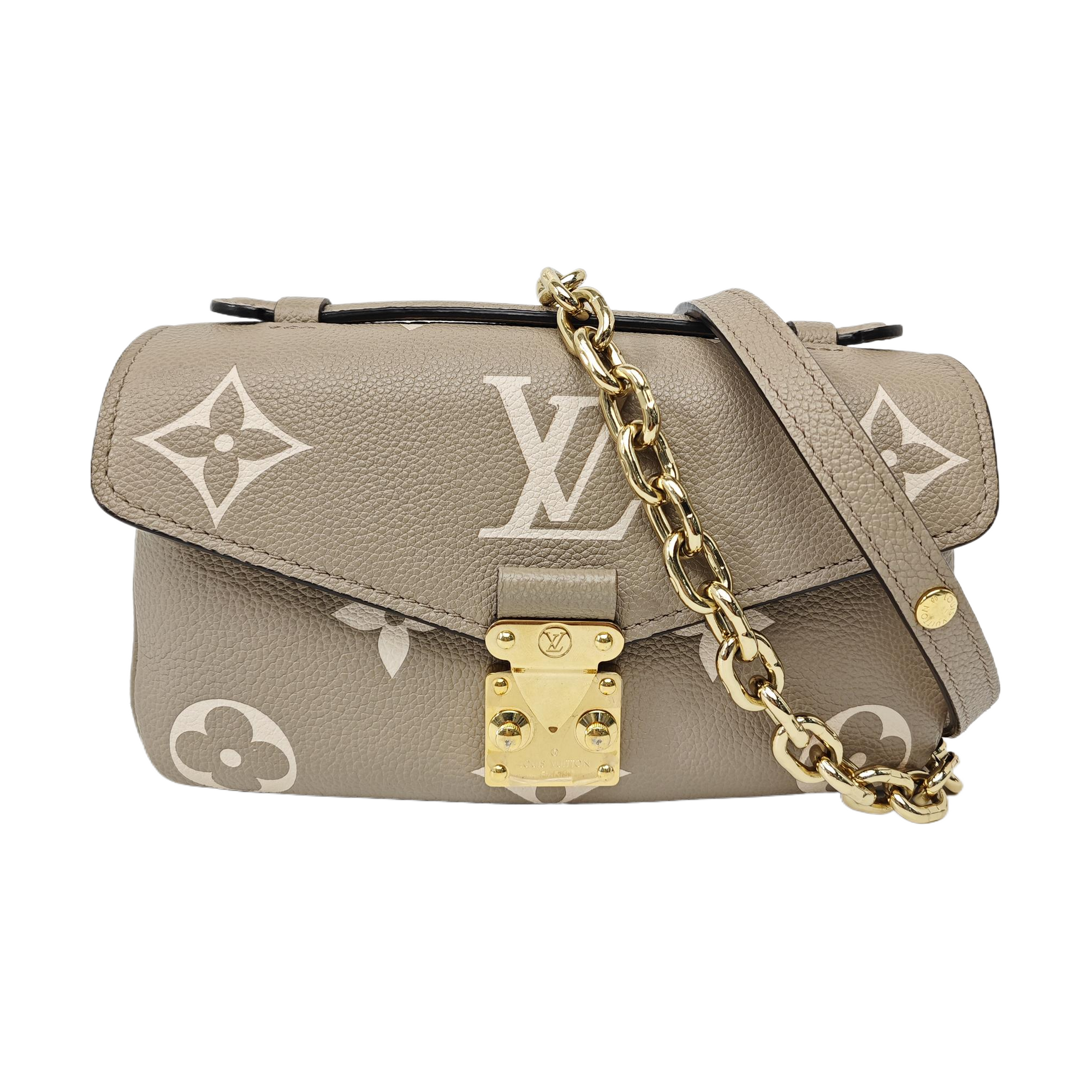 MÉTIS EAST WEST Monogram Calfskin Gray