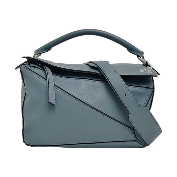 Authenticated pre-owned  Puzzle Medium Calfskin Blue - Crossbody Bag at Looply