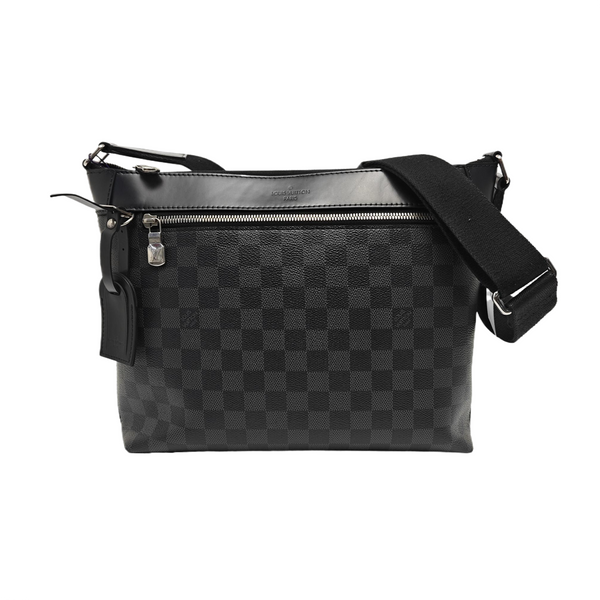 MICK Damier Graphite Coated Canvas Gray