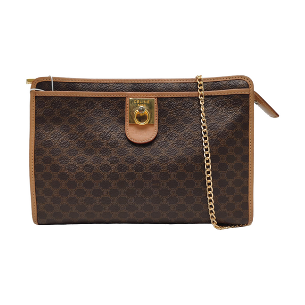 MACADAM CLUTCHES Coated Canvas Brown