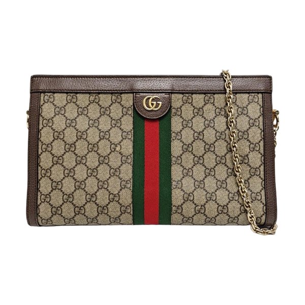 Authenticated pre-owned  Ophidia Medium Monogram Coated Canvas Beige - Shoulder Bag at Looply