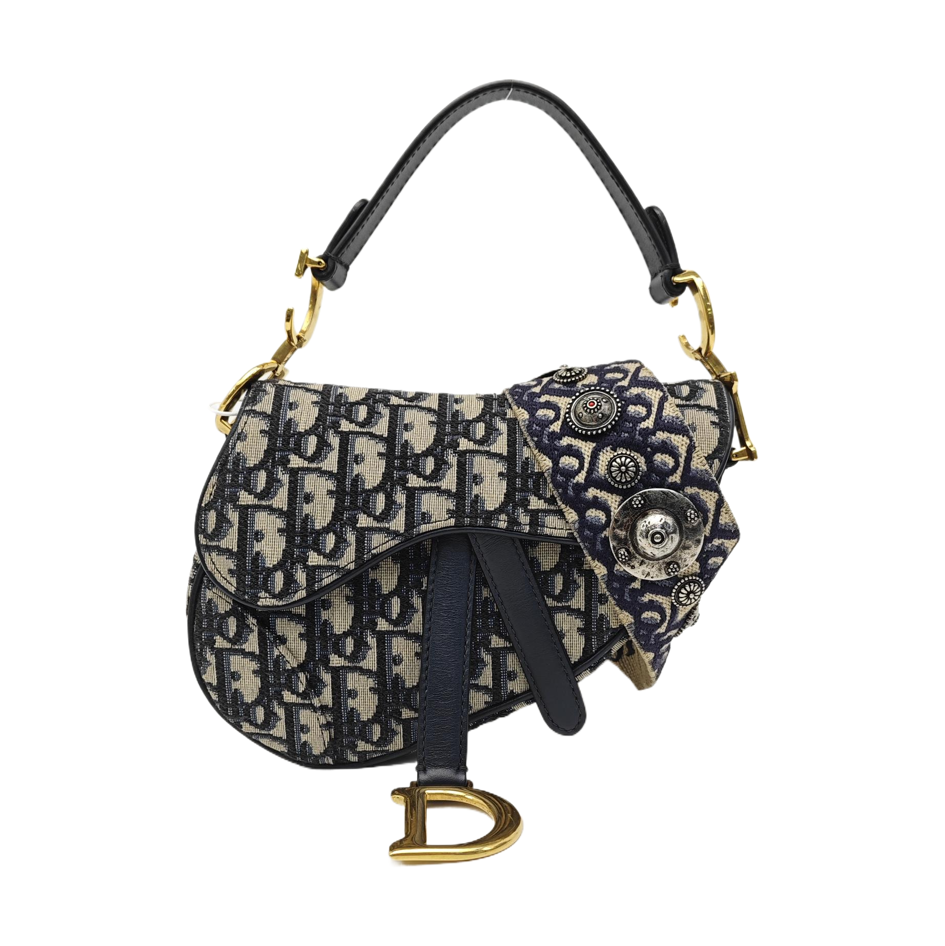 Saddle Mini Oblique Canvas Blue