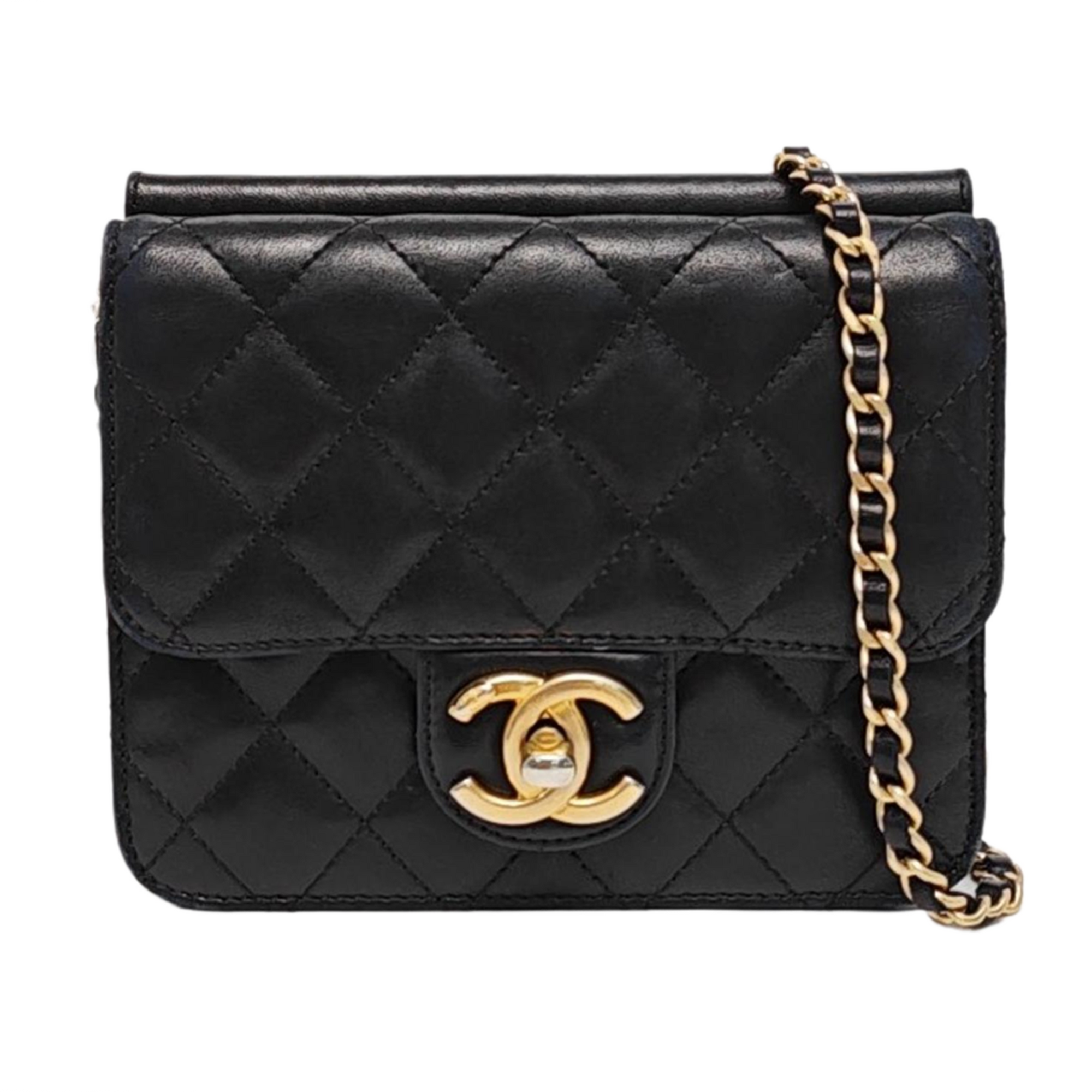 Lambskin Crossbody Bag Black