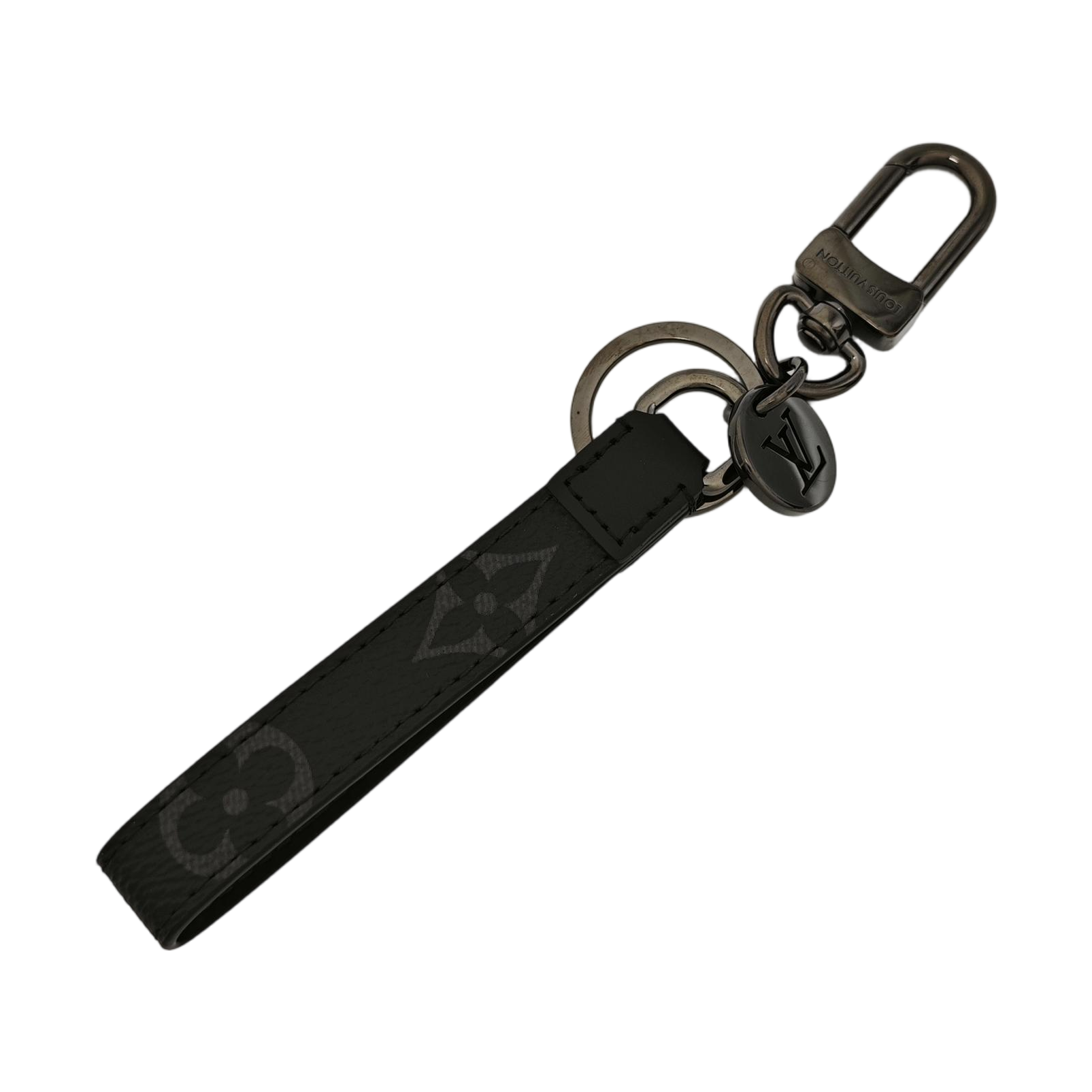 Coated Canvas Bag Charm Black