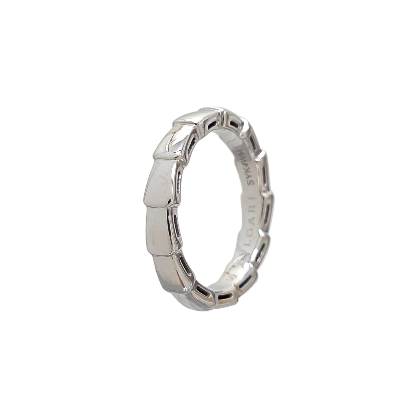 SERPENTI 18k White Gold Silver Ring EU 50