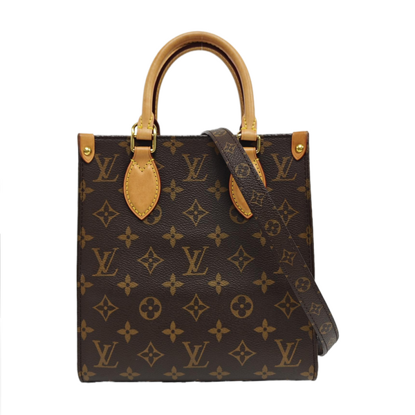 SAC PLAT BB Monogram Coated Canvas Brown