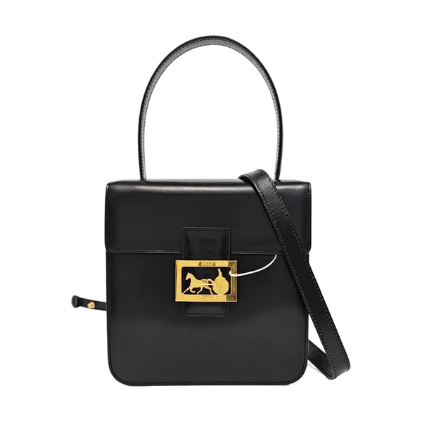 Leather Shoulder Bag Black