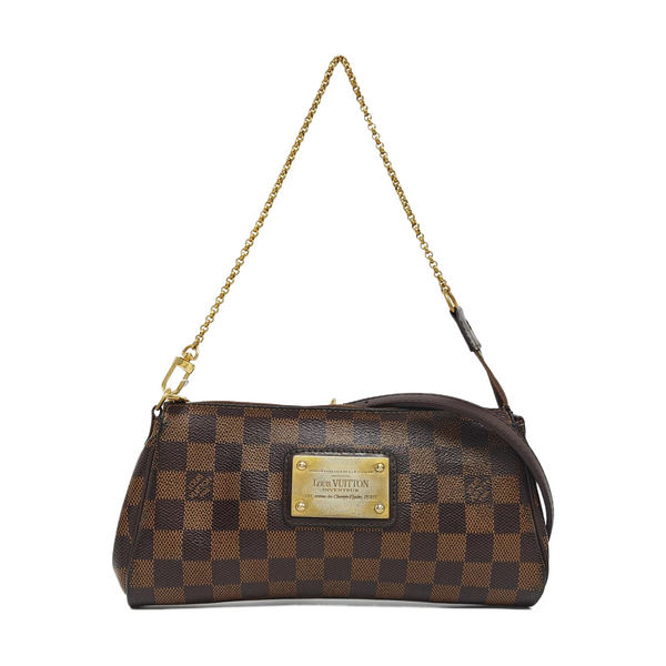 EVA Damier Ebene Coated Canvas Brown