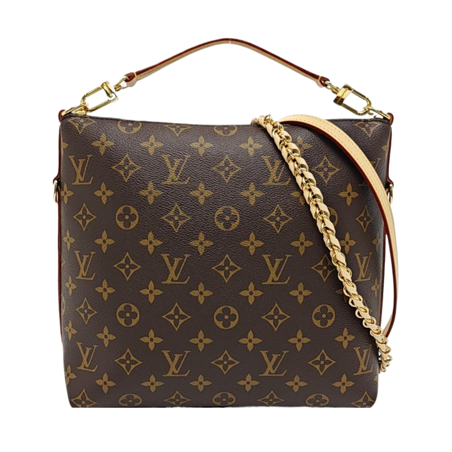 Monogram Coated Canvas Shoulder Bag Brown