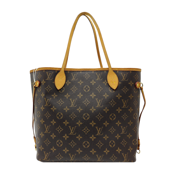NEVERFULL MM Monogram Coated Canvas Brown