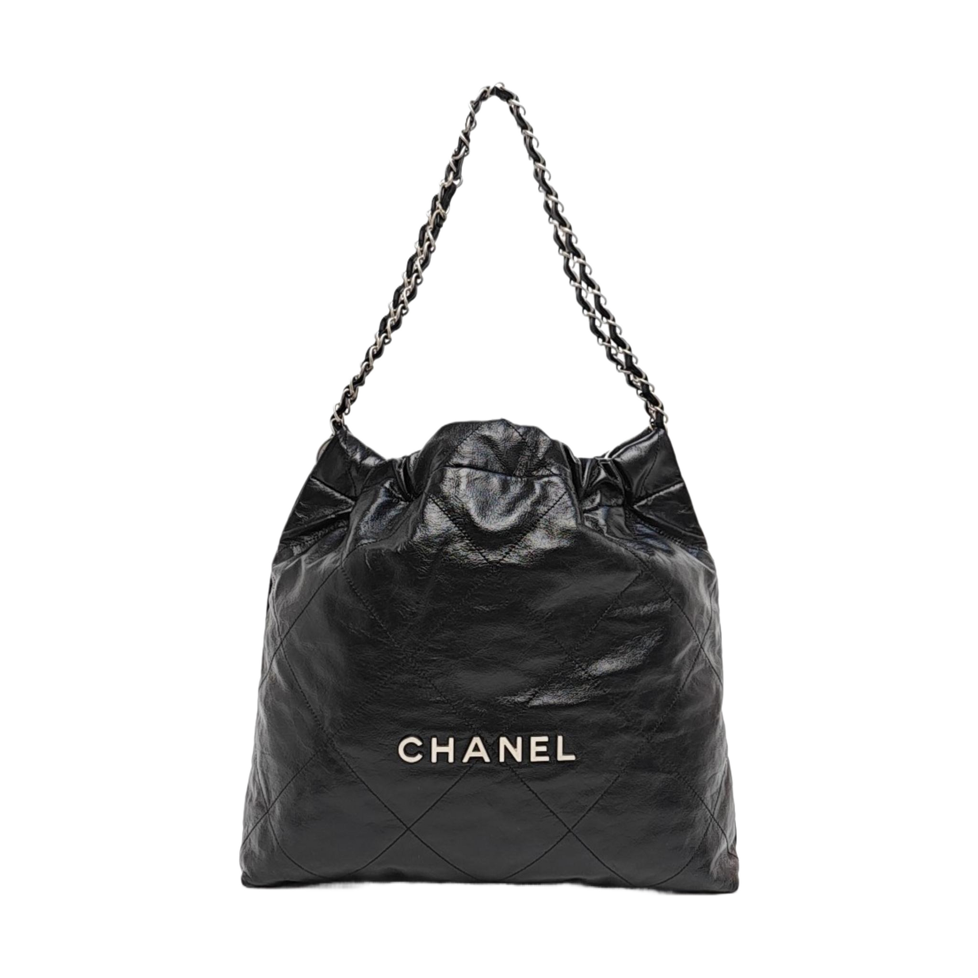 CHANEL 22 Medium Quilted Calfskin Black