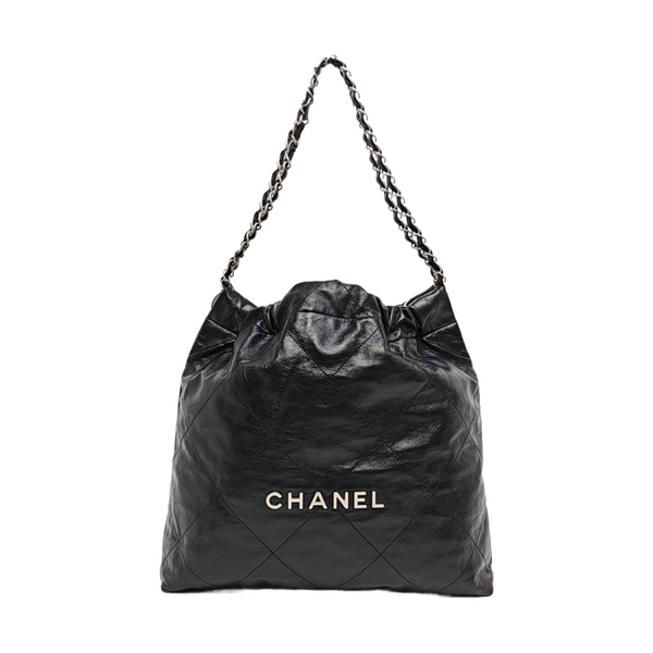 CHANEL 22 Medium Quilted Calfskin Black