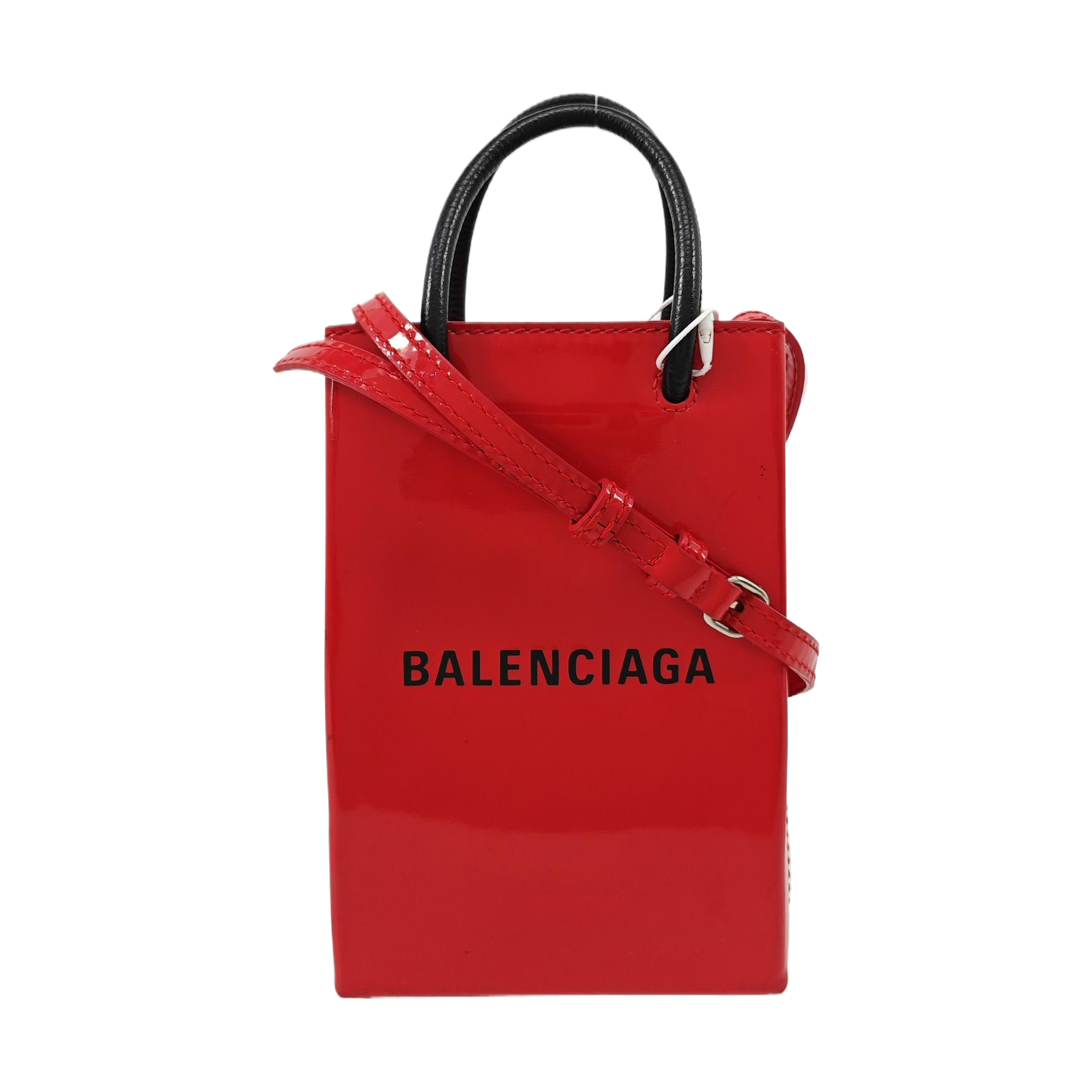 Shopping Bag Calfskin Red