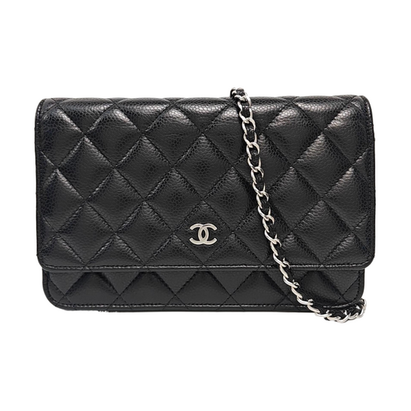 WOC Quilted Grained Calfskin Black
