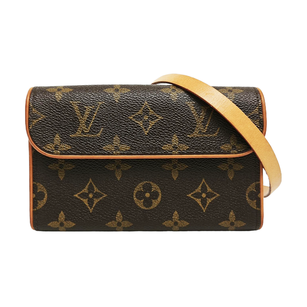 FLORENTINE Monogram Coated Canvas Brown
