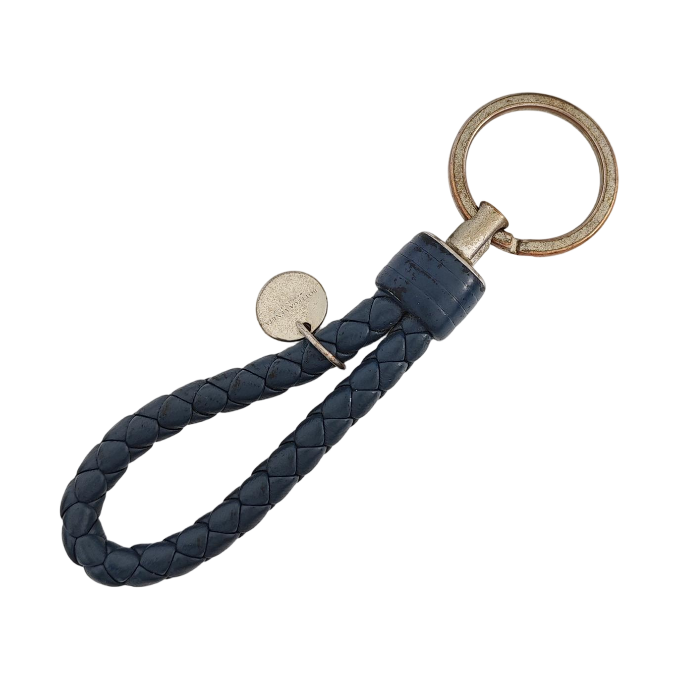 Leather Bag Charm Blue