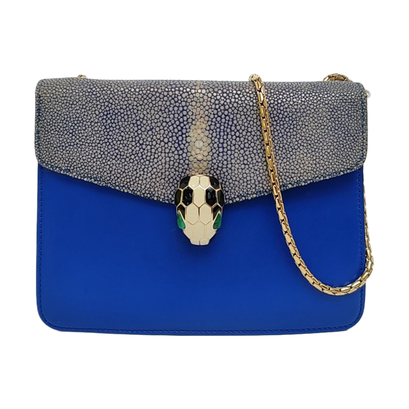 SERPENTI FOREVER Small Stingray Leather Blue