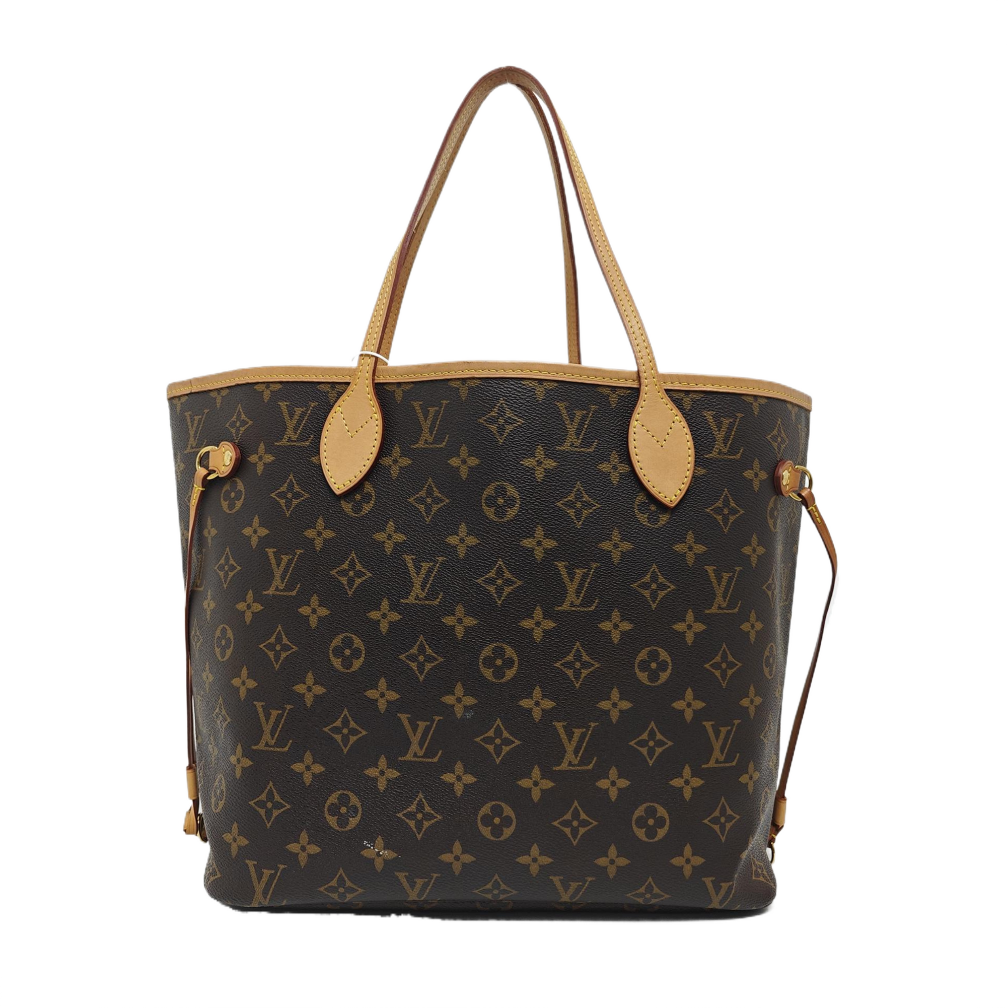 NEVERFULL MM Monogram Coated Canvas Brown
