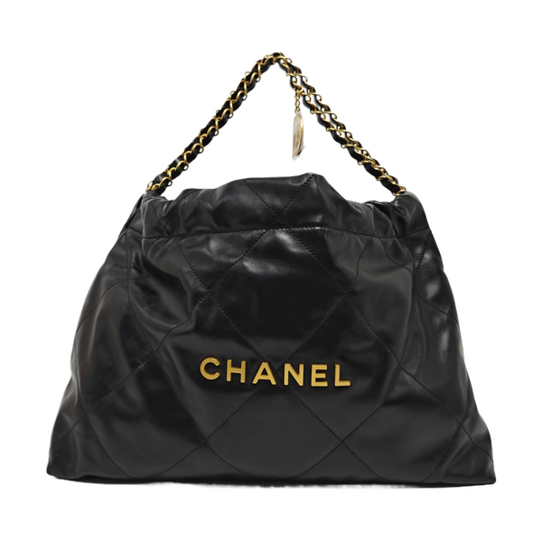 CHANEL 22 Medium Quilted Calfskin Black