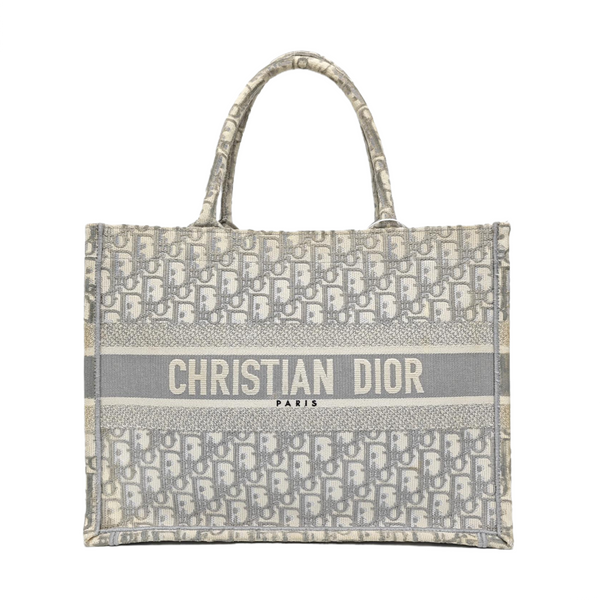 Book Tote Medium Oblique Canvas Gray