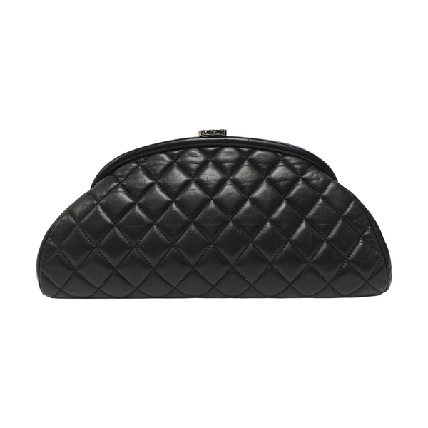 Quilted Calfskin Clutch Black