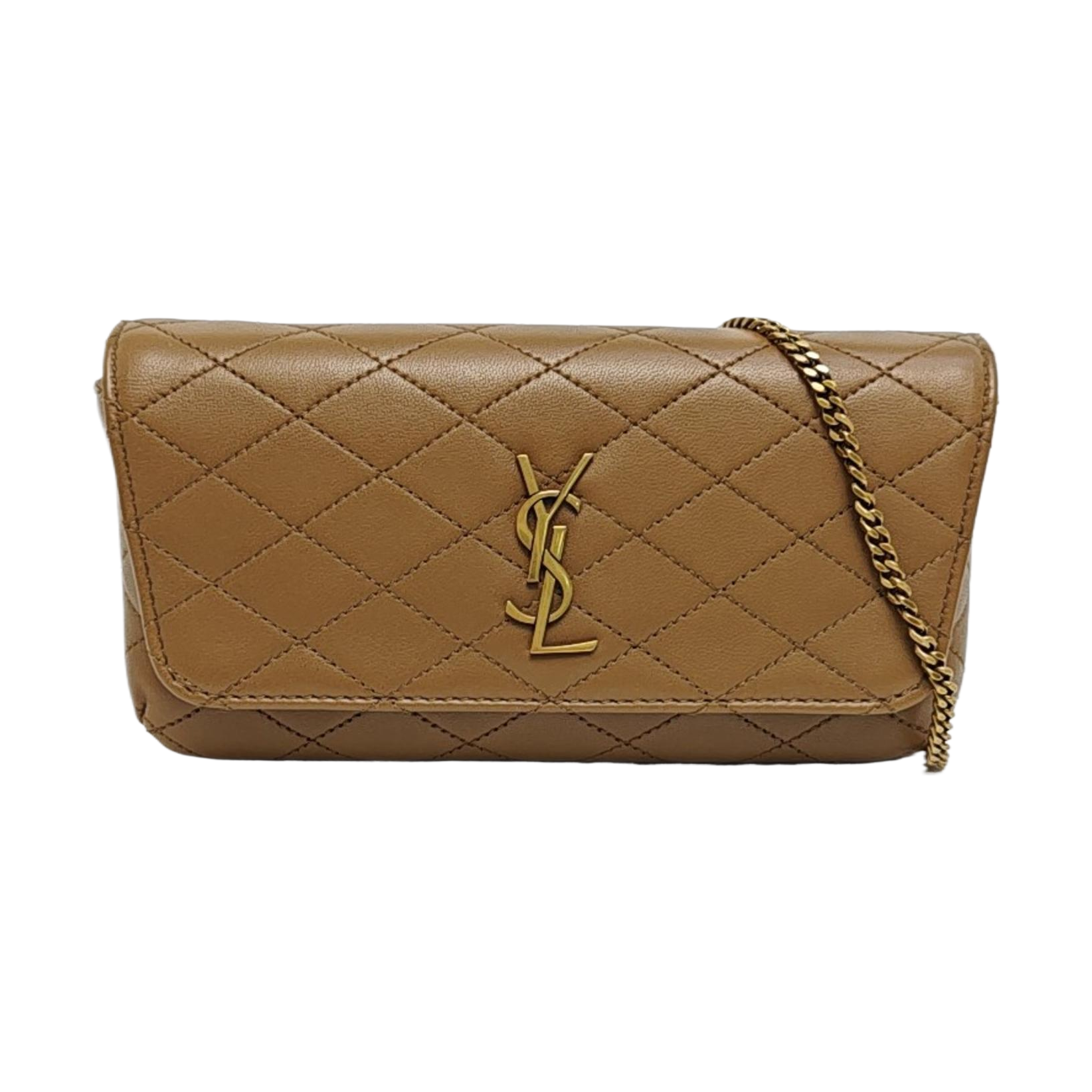 KATE SUPPLE Quilted Lambskin Brown