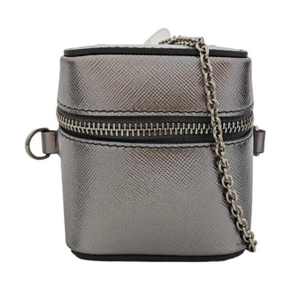 Calfskin Shoulder Bag Super Mini Silver