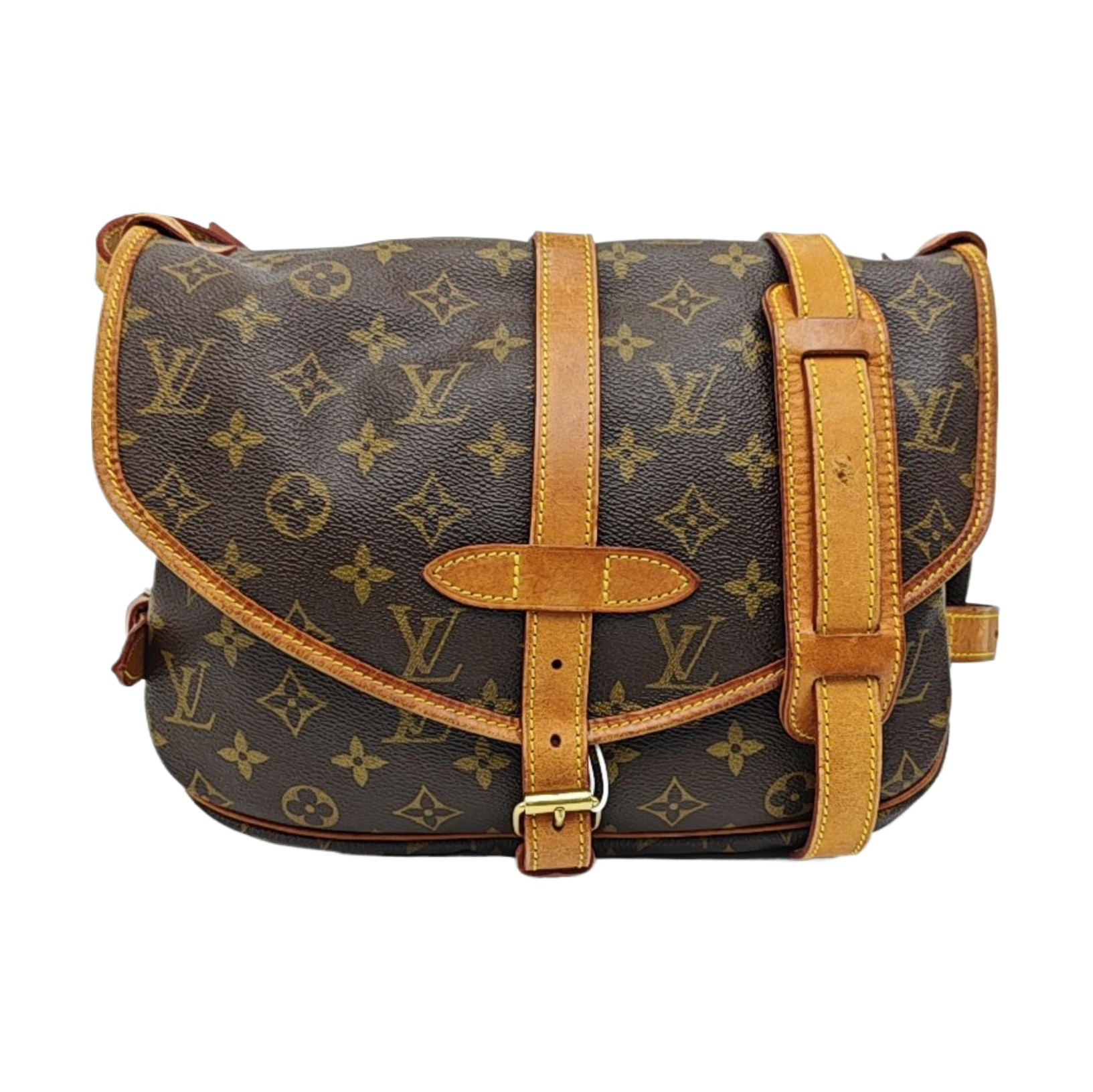 SAUMUR Monogram Coated Canvas Brown