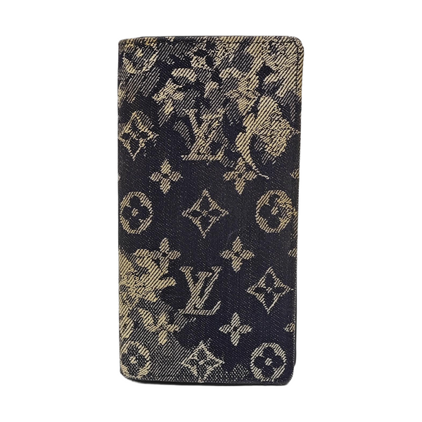 BRAZZA Monogram Denim Blue Wallet