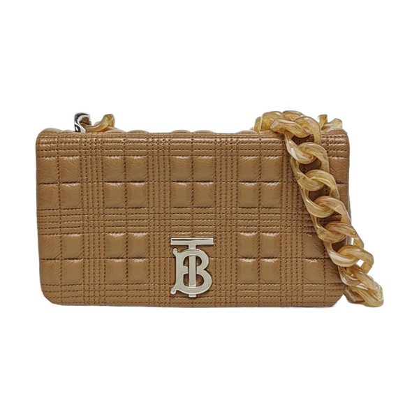 Lola Small Quilted Lambskin Beige