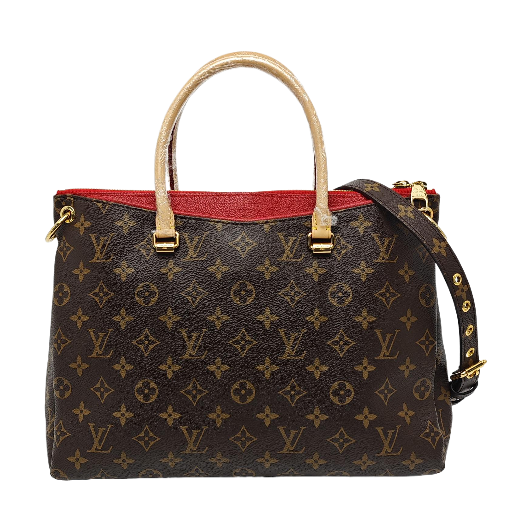 PALLAS MM Monogram Coated Canvas Brown