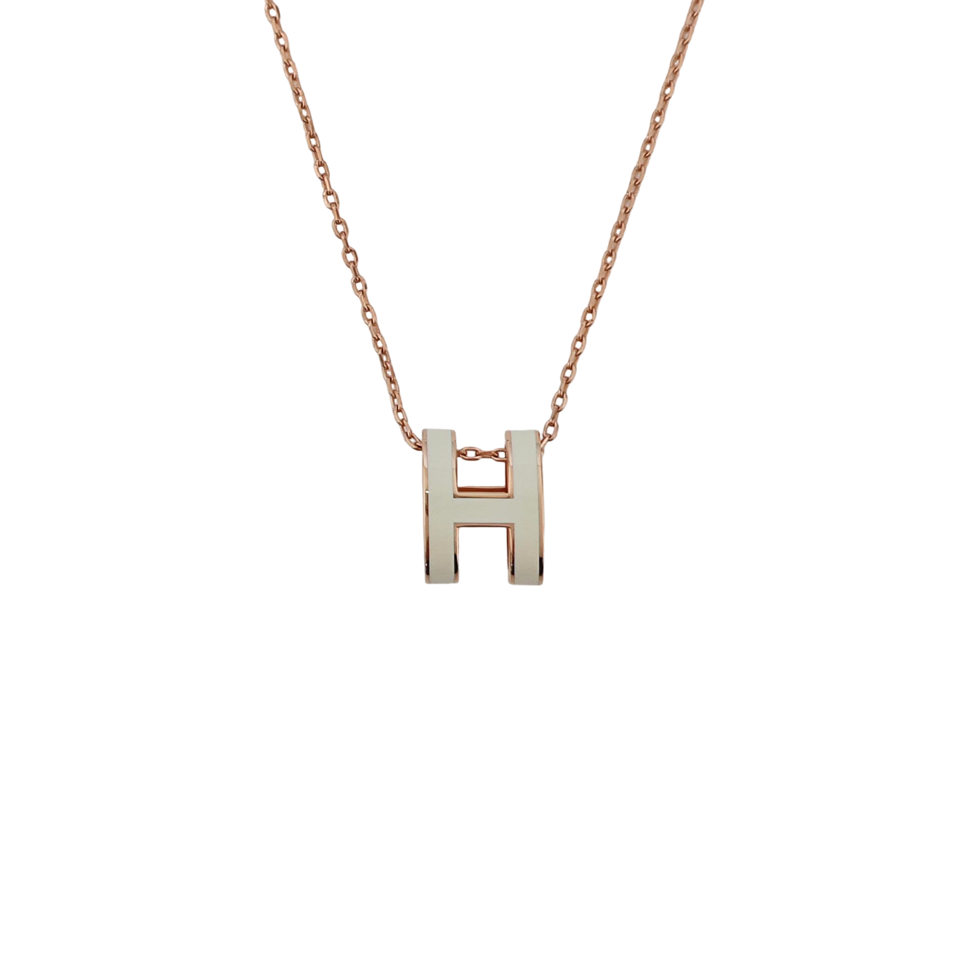 Pop H Metal Rose Gold Necklace