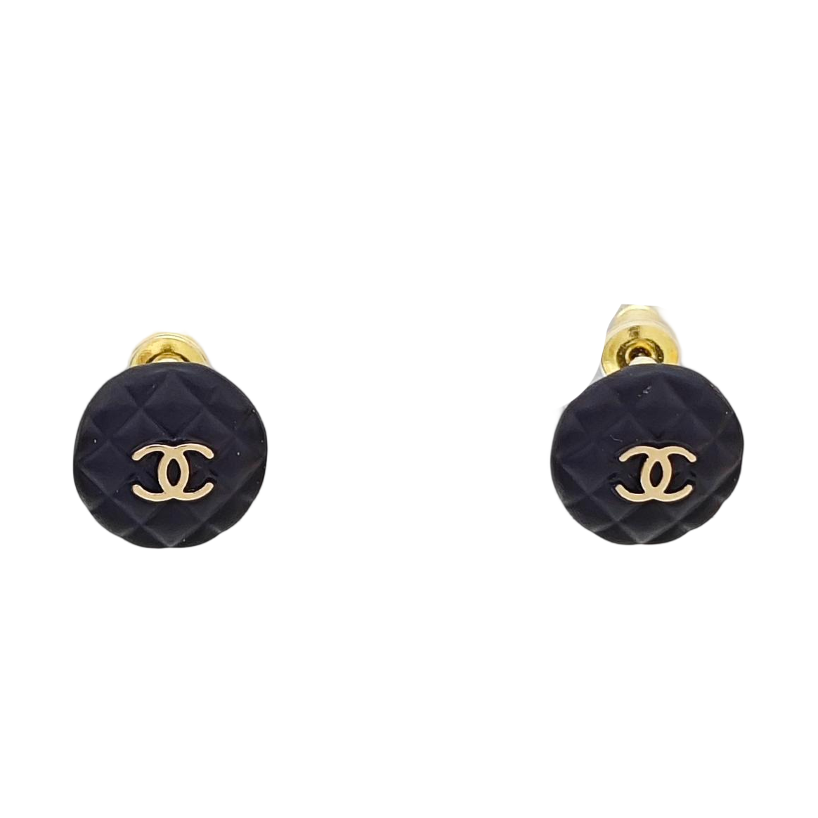 Metal Blue Stud Earrings