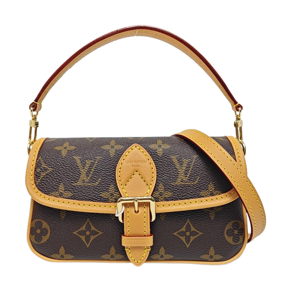DIANE Nano Monogram Coated Canvas Brown