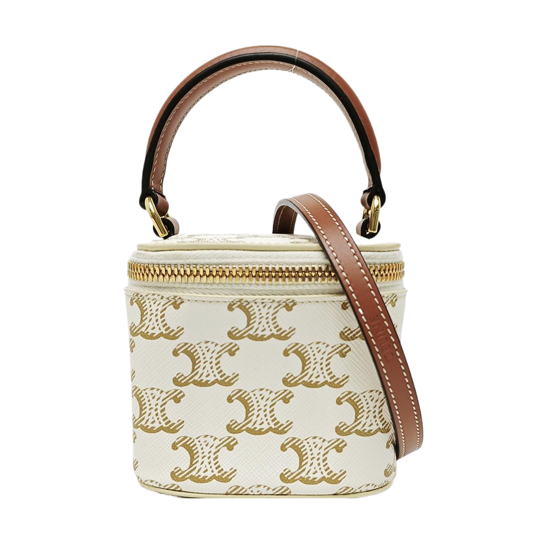 Coated Canvas Shoulder Bag White