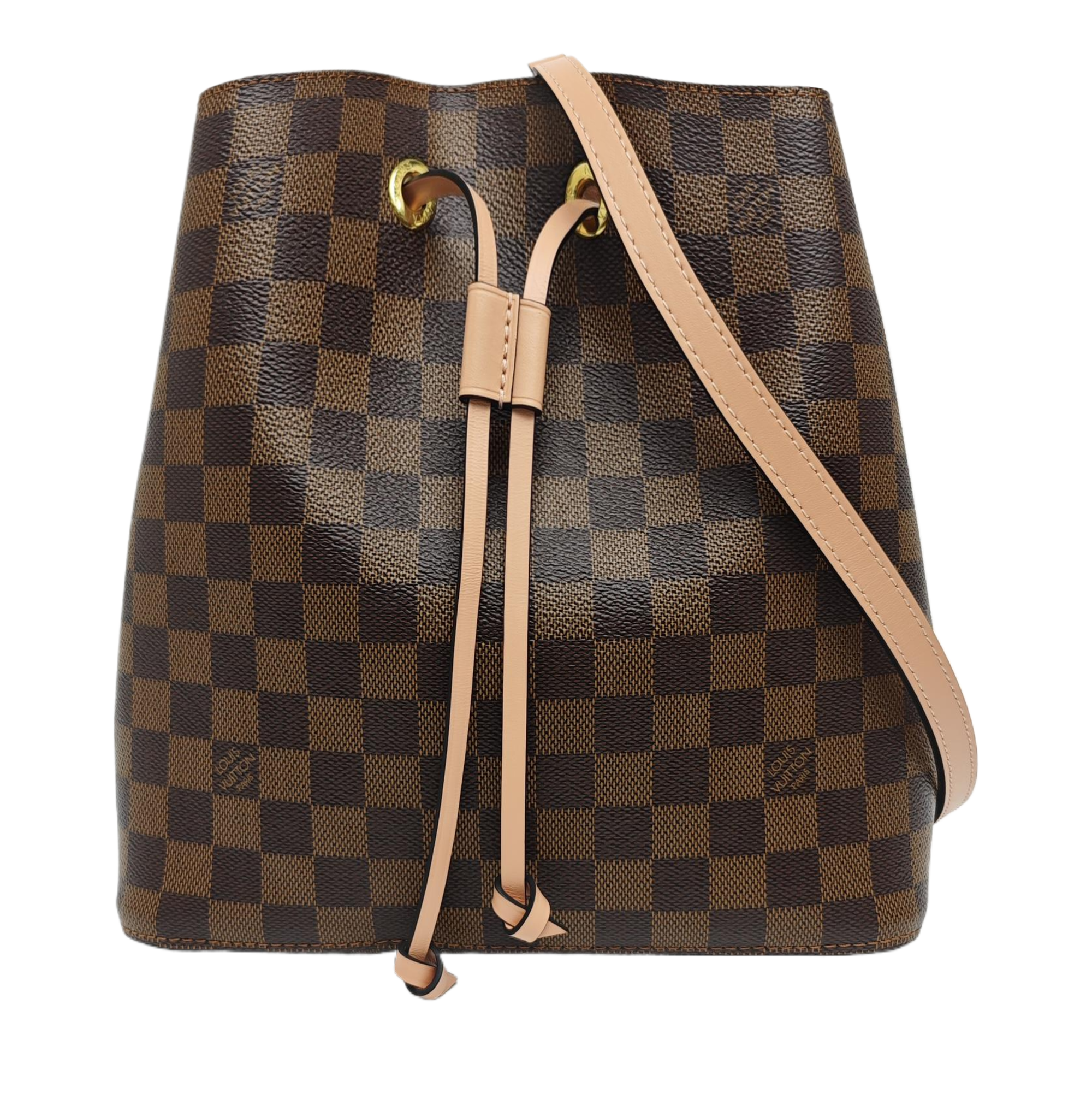 NÉONOÉ MM Damier Ebene Coated Canvas Brown