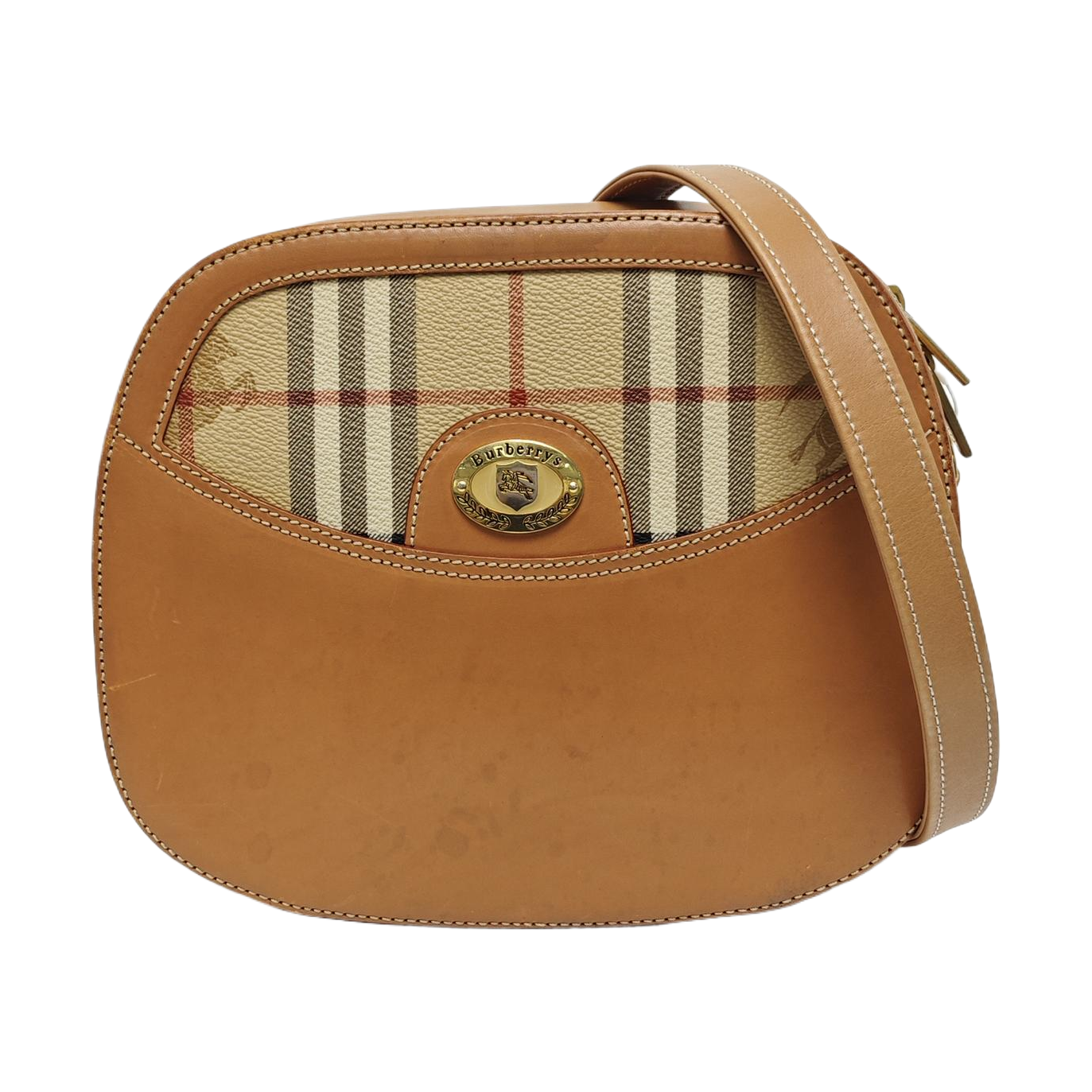 Calfskin Shoulder Bag Brown