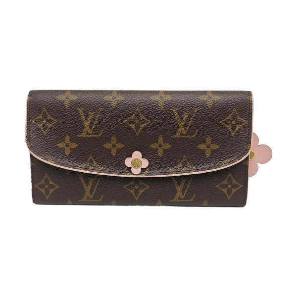 EMILIE Monogram Coated Canvas Brown Wallet
