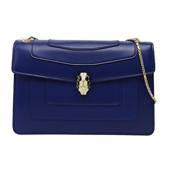SERPENTI FOREVER Medium Calfskin Blue
