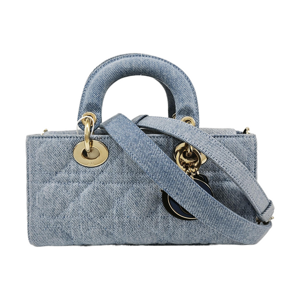 Lady D-Joy Small Cannage Denim Blue