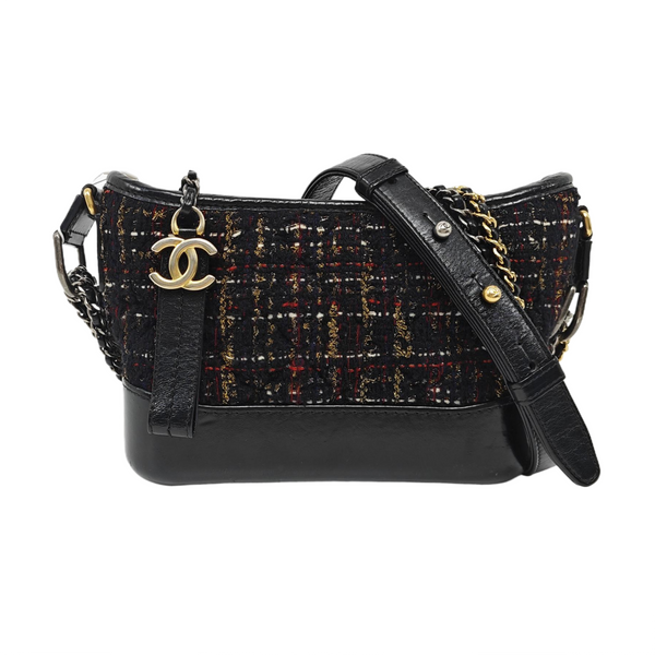 GABRIELLE Small Quilted Wool Black